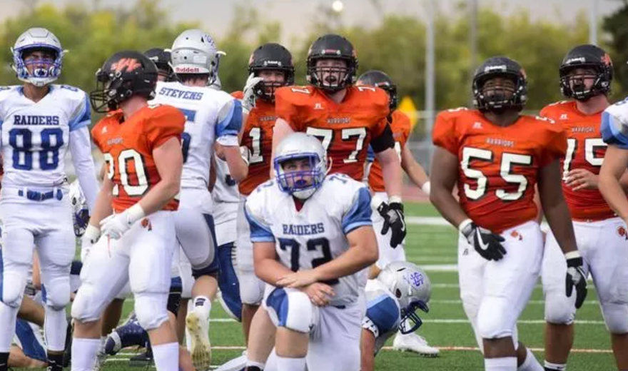 High school football players