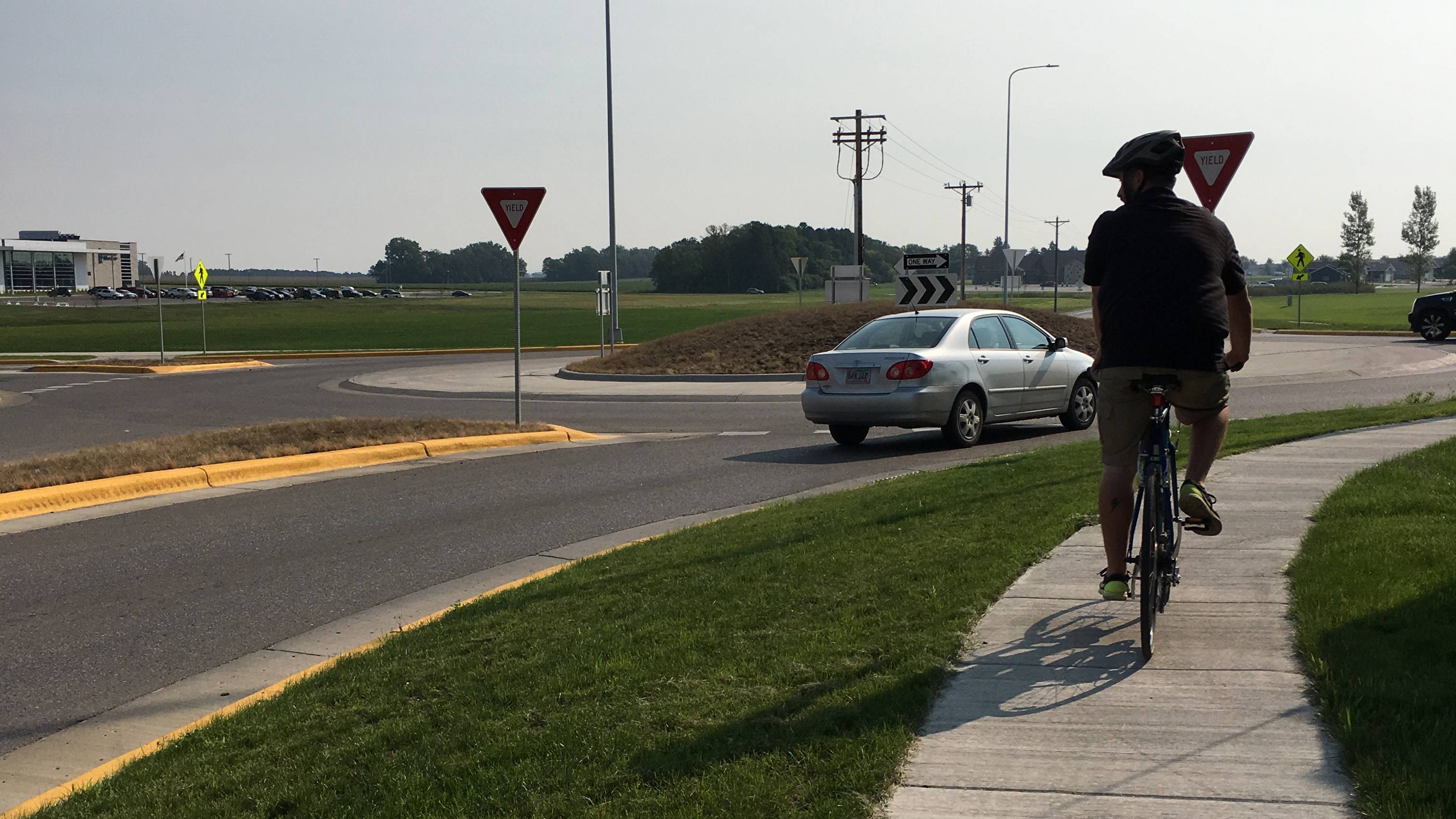 Man riding a bike