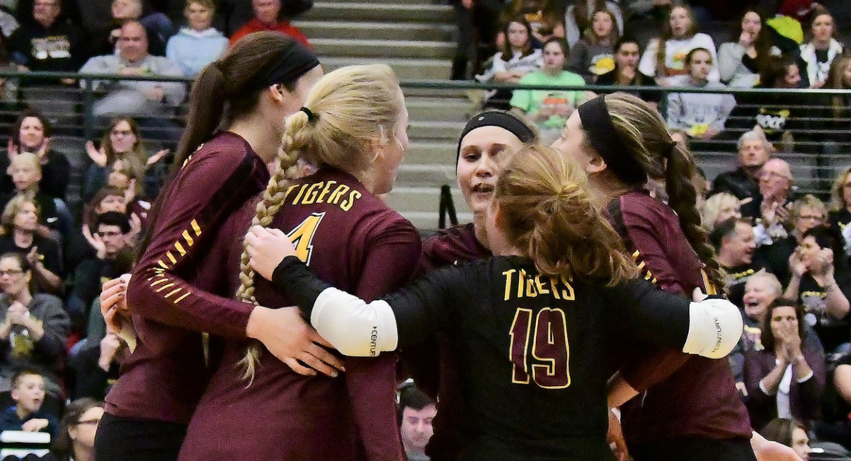 HS volleyball players