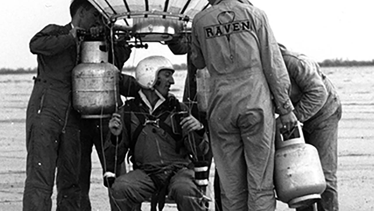 Pilot Ed Yost Aboard "Raven 1"
