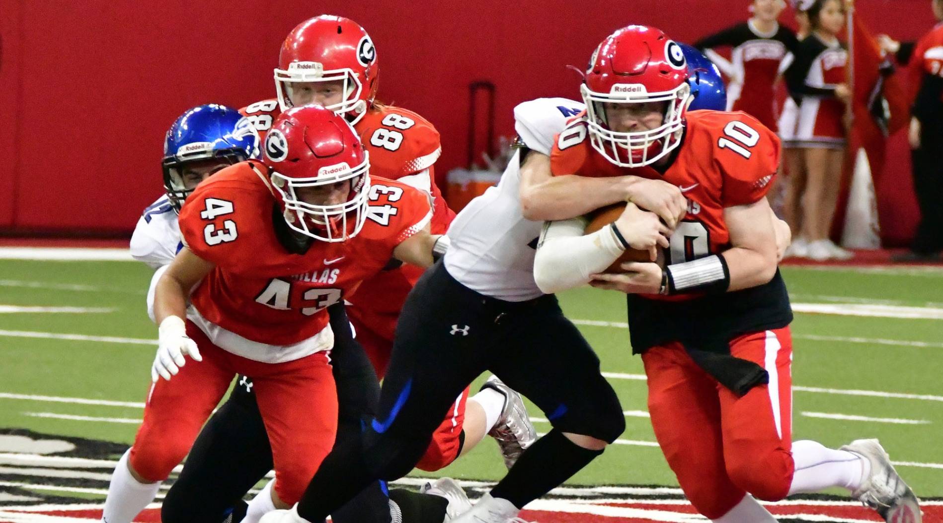 High school football players