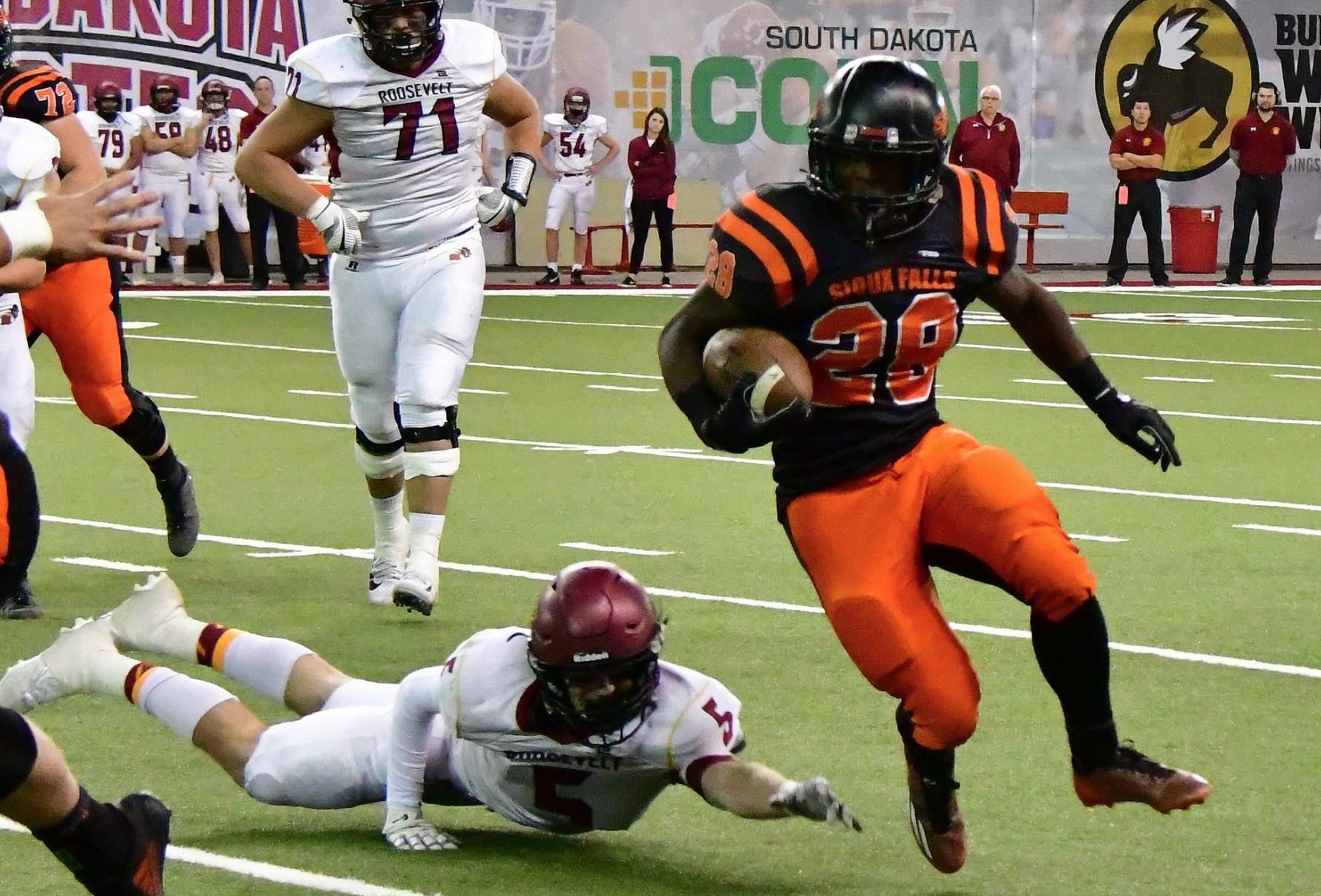 High school football players