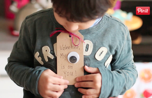 Kid with a valentine