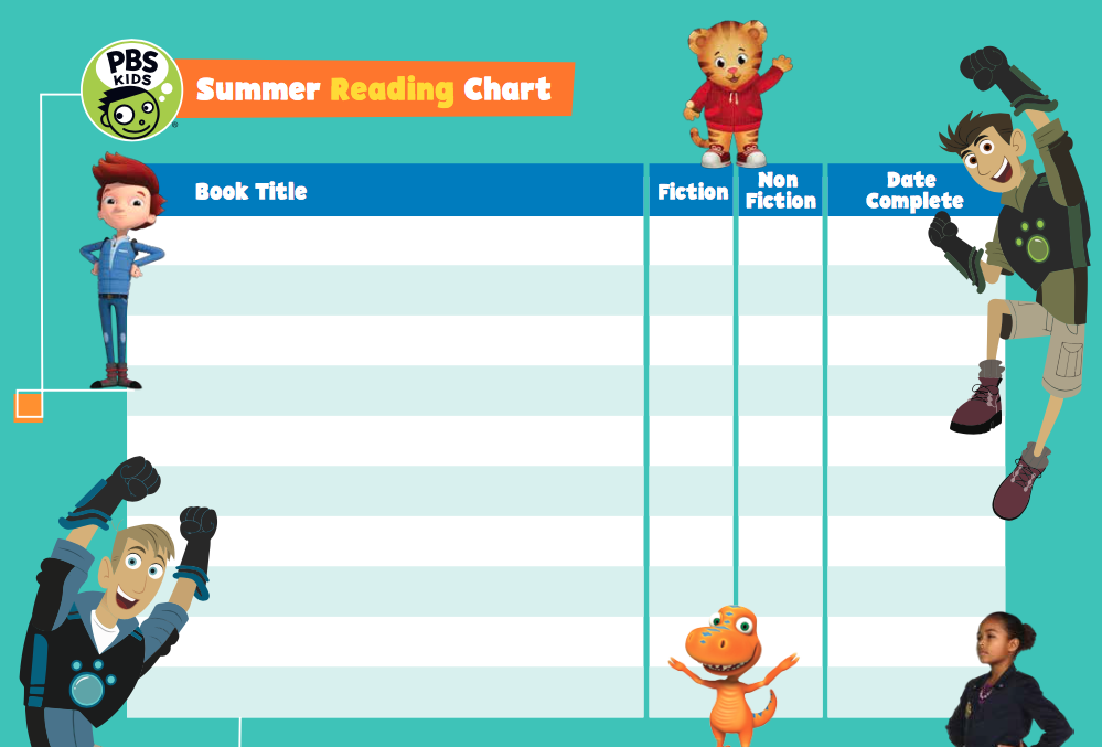 Summer reading chart
