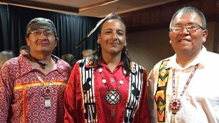 Black Bear Brothers w/ Leroy Whitstone (c) of Northern Cree Singers