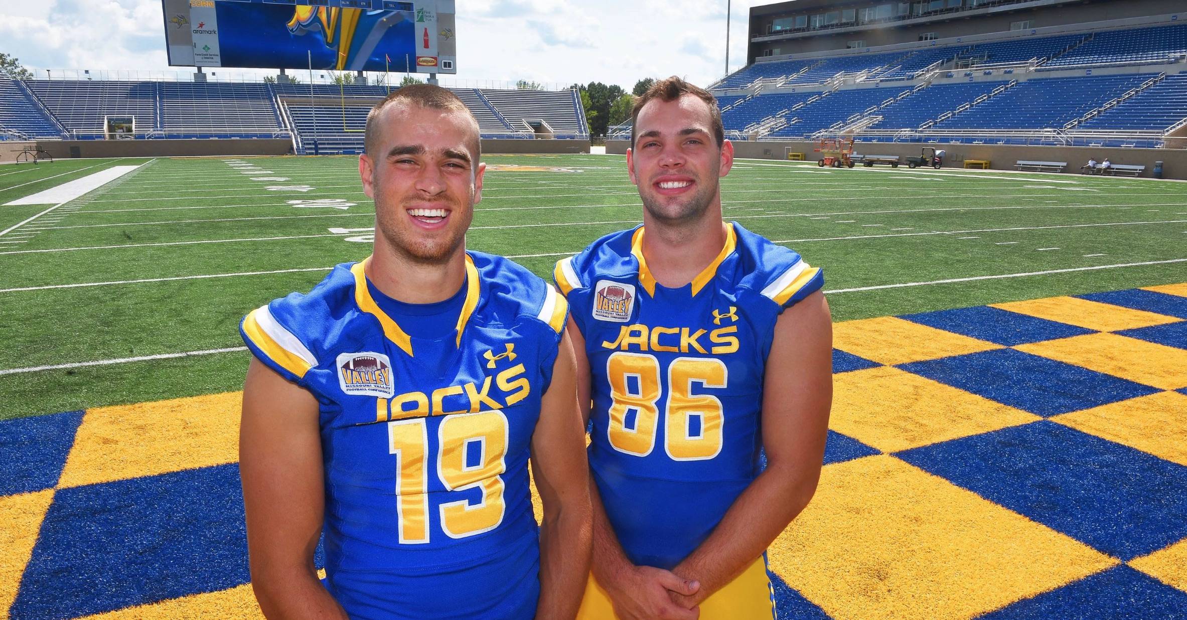 Photo of SDSU'd Wieneke and Goedert