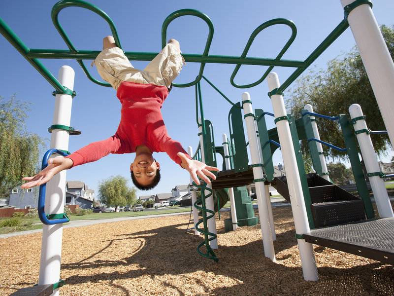 Kid on a playground