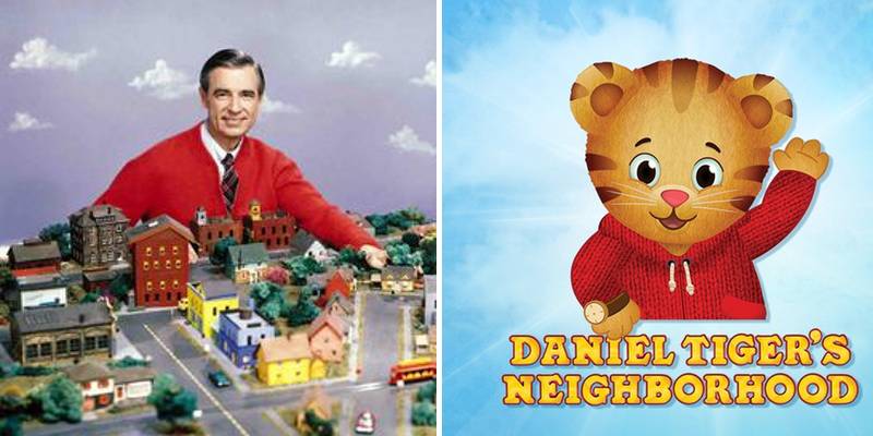 Mr. Rogers neighborhood and Daniel Tiger's Neighborhood