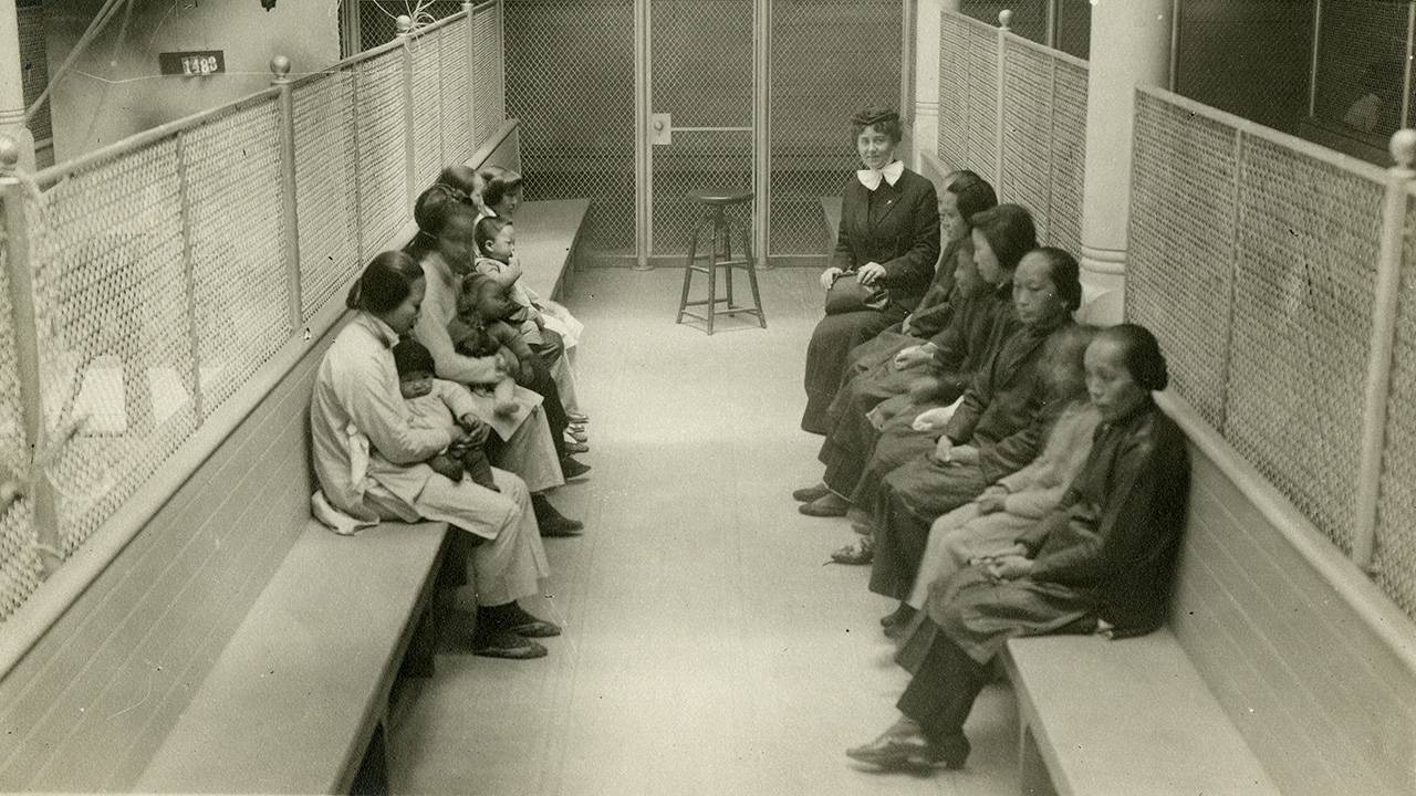 Women detainees at Angel Island.