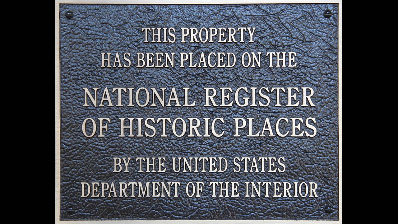 National Register of Historic Places Plaque