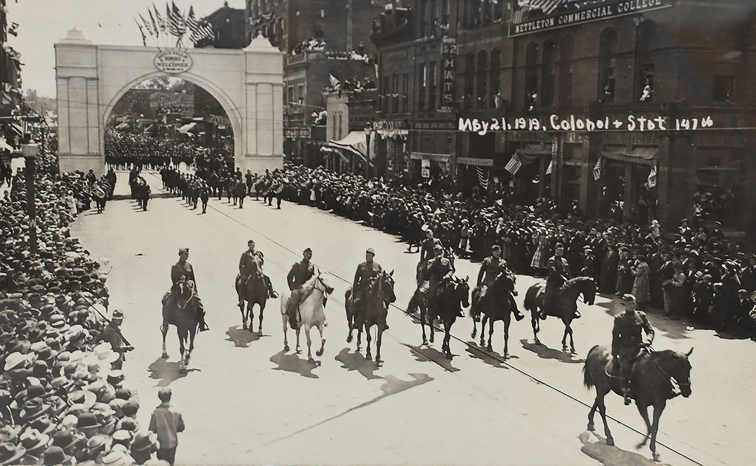 Post-War Parade in Sioux Falls South Dakota