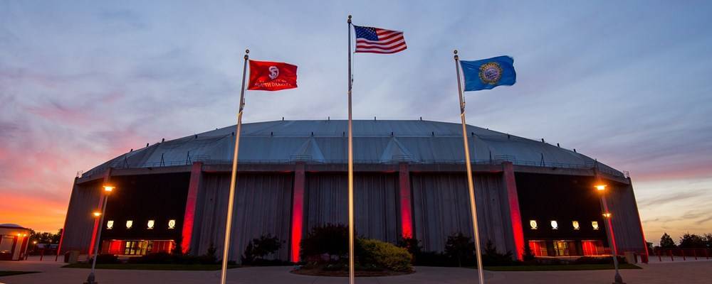 Photo of outside the Dakota Dome