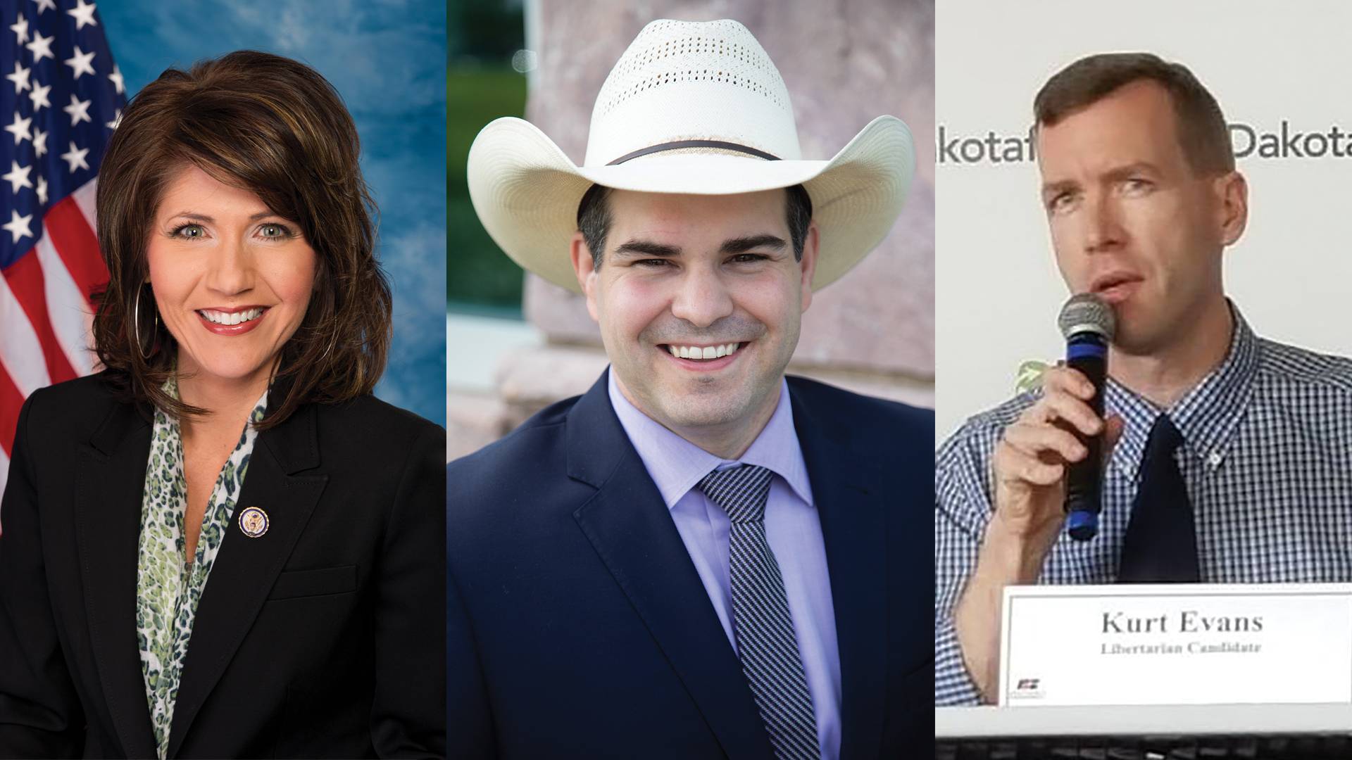 Kristi Noem, Billie Sutton, Kirt Evans