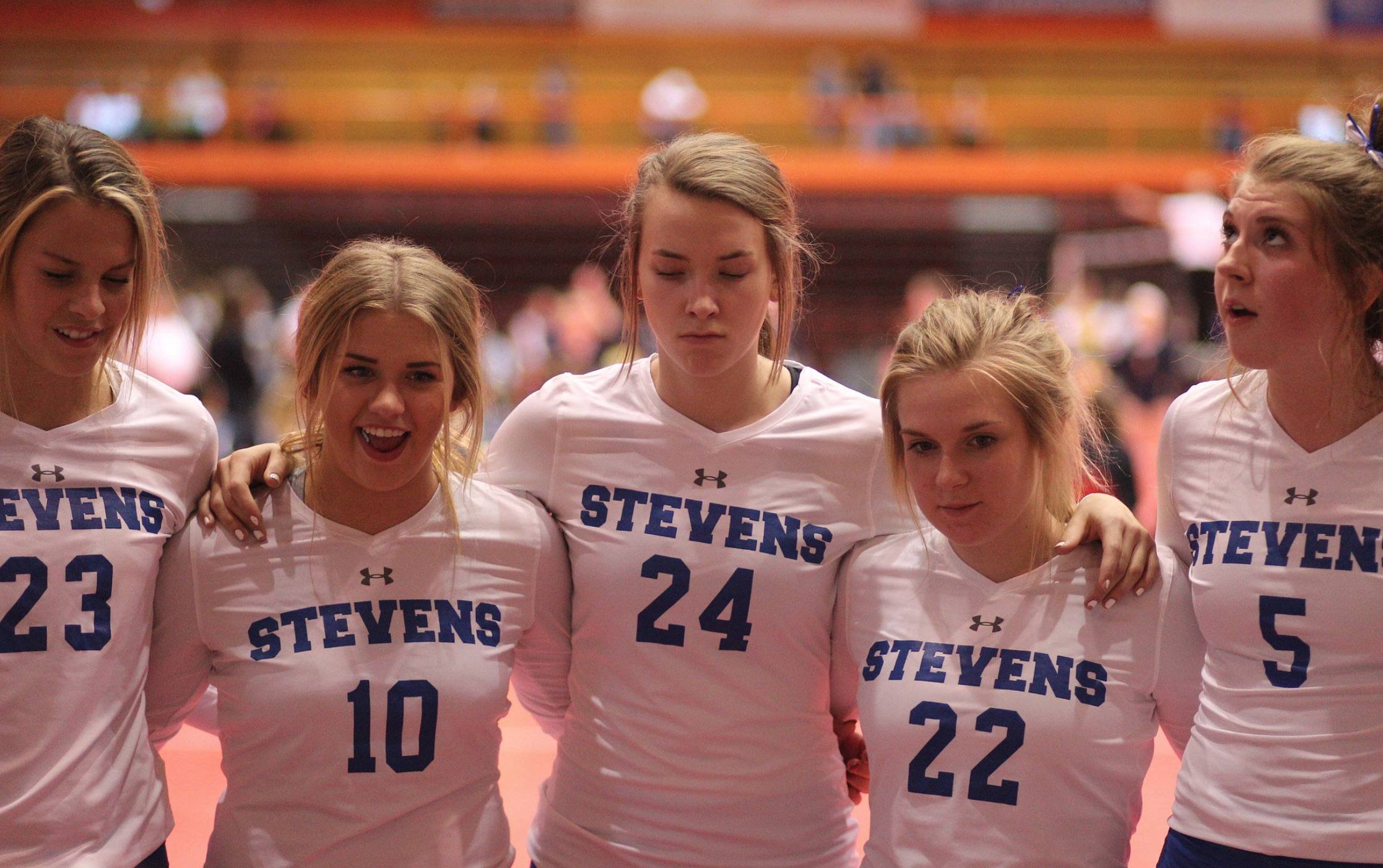 Girl volleyball players