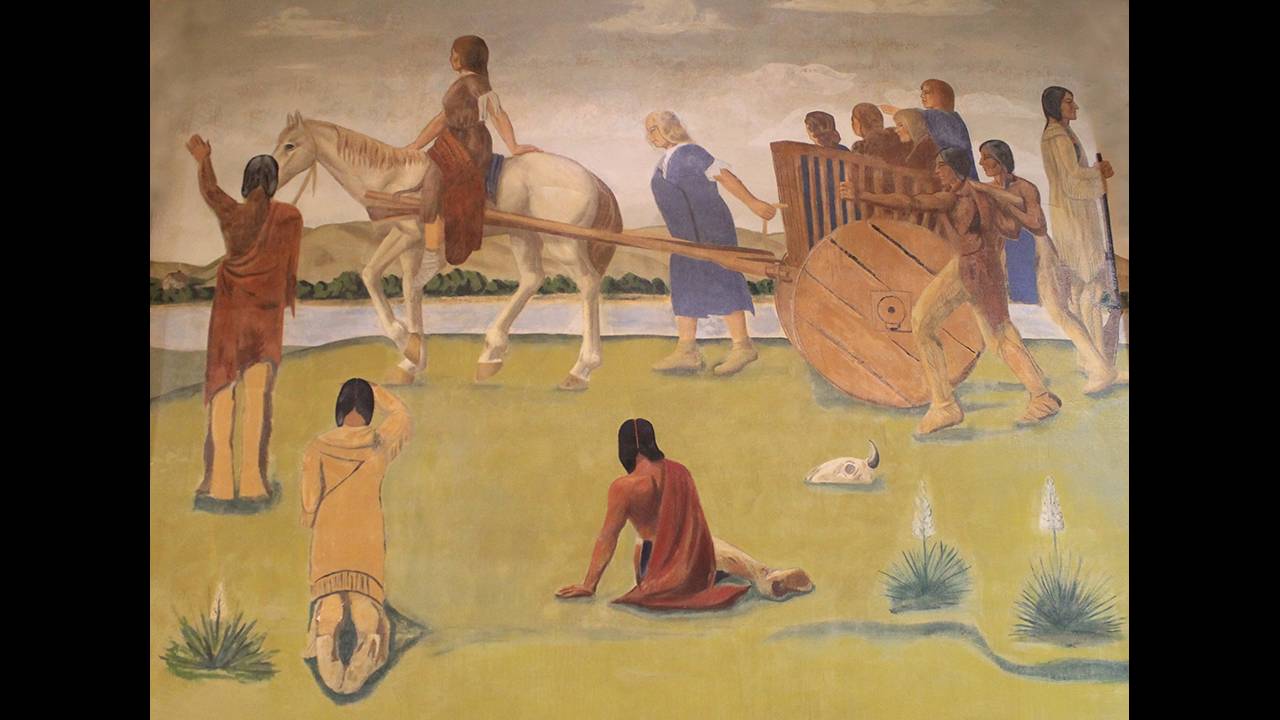 Mural by Oscar Howe, Scherr-Howe Arena, Mobridge