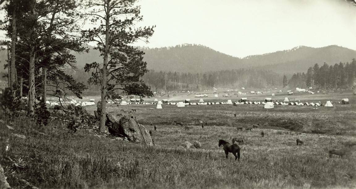 First gold discovery camp