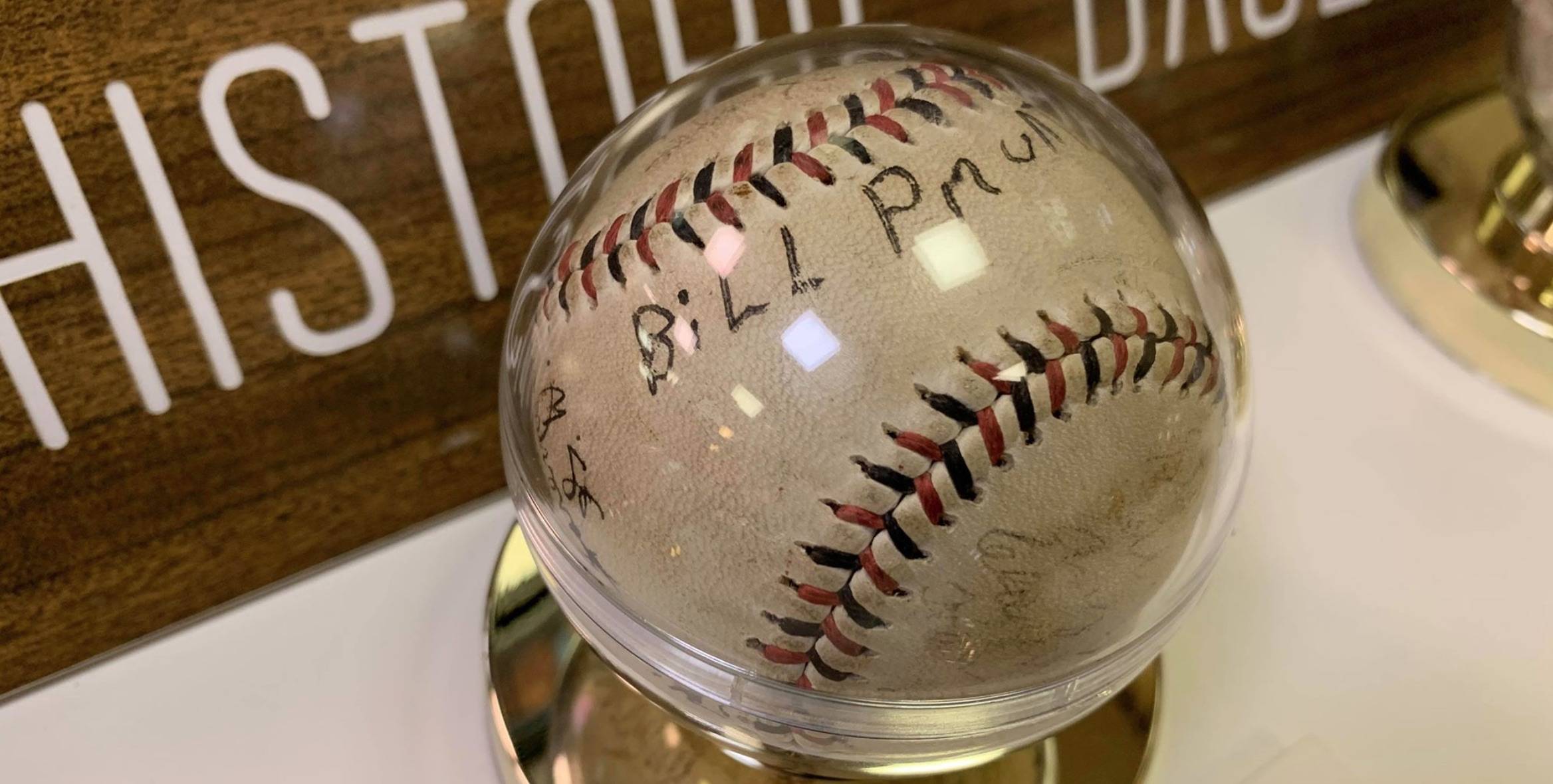 Photo of a signed baseball