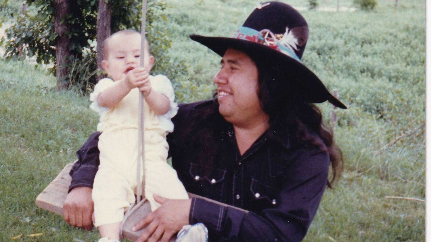Stardust Red Bow with her father, Buddy Red Bow.