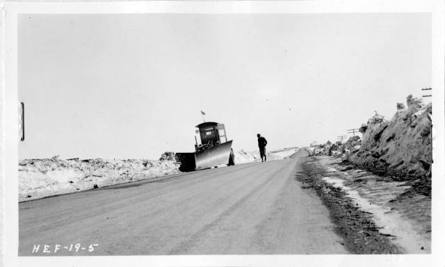 Image - Snow plow on motor grader Highway 12 1937.jpg