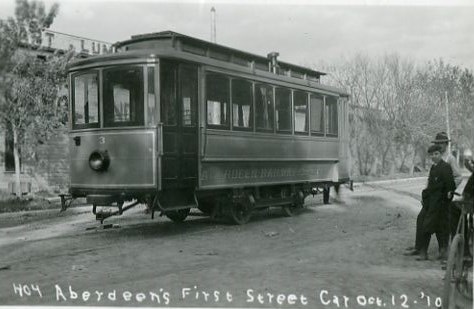 Image - Aberdeen's first street car 1910.jpg