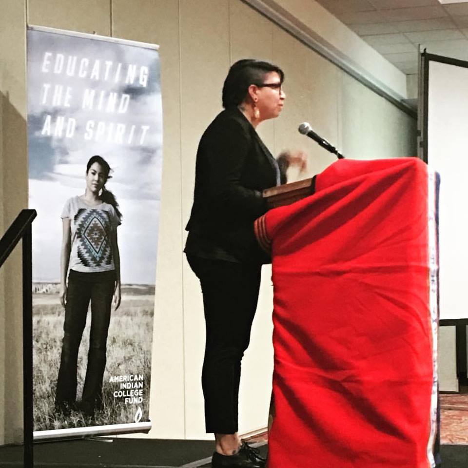 Image - Mary emcee American Indian College Fund 2017 Student of the Year and Coca Cola Award Banquet.jpg