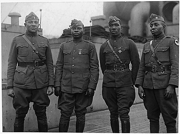 Image - Four_366th_Infantry_officers.gif