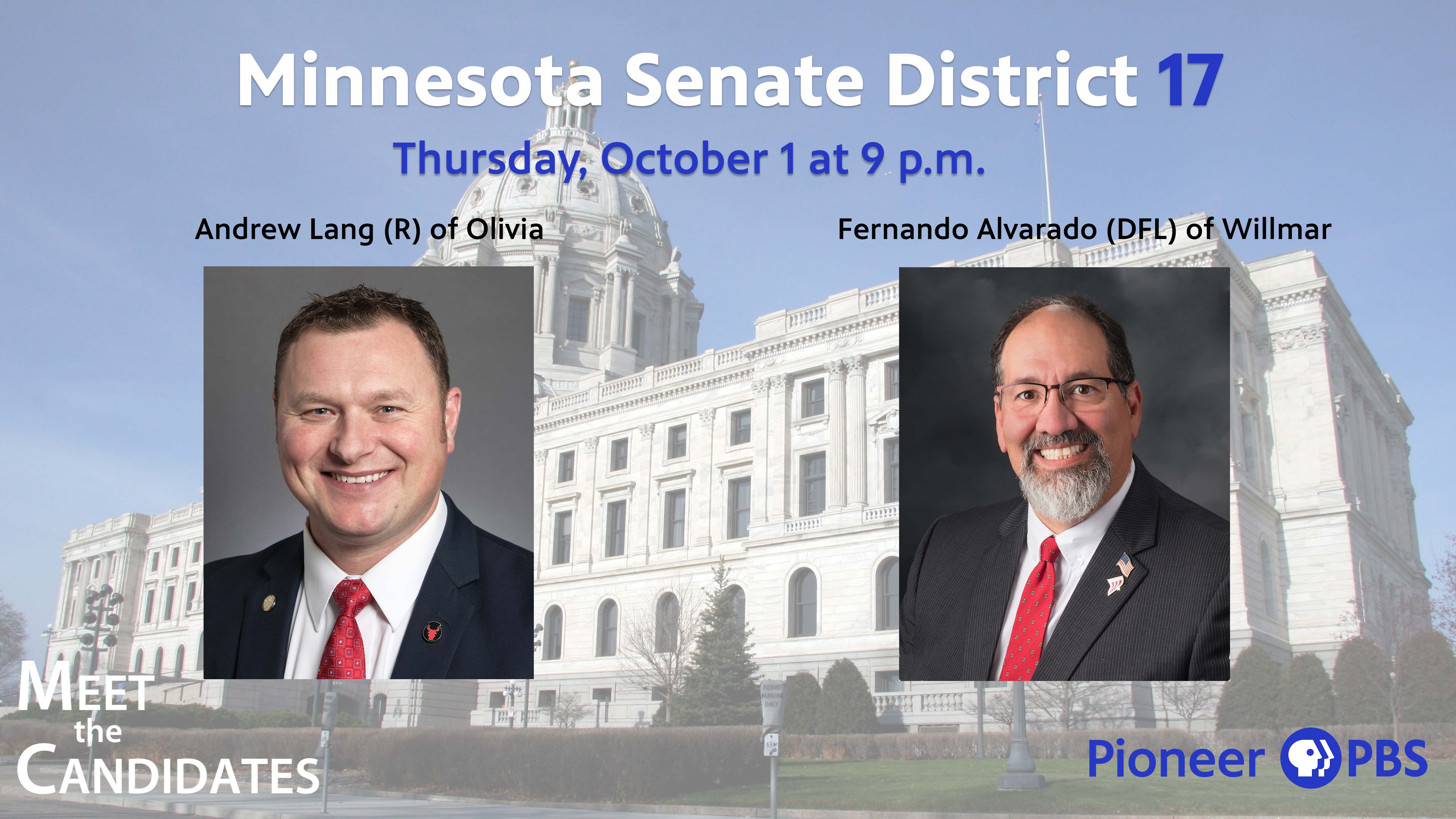 District 17 House and Senate candidates on Pioneer PBS Oct 1