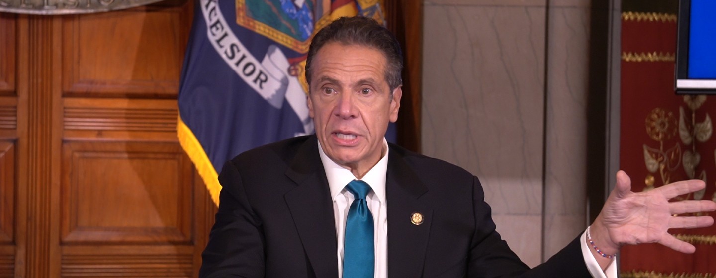 Governor Andrew Cuomo addresses the press