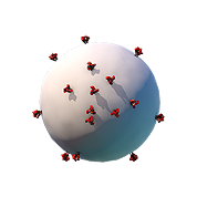 HIV virus 3-d model