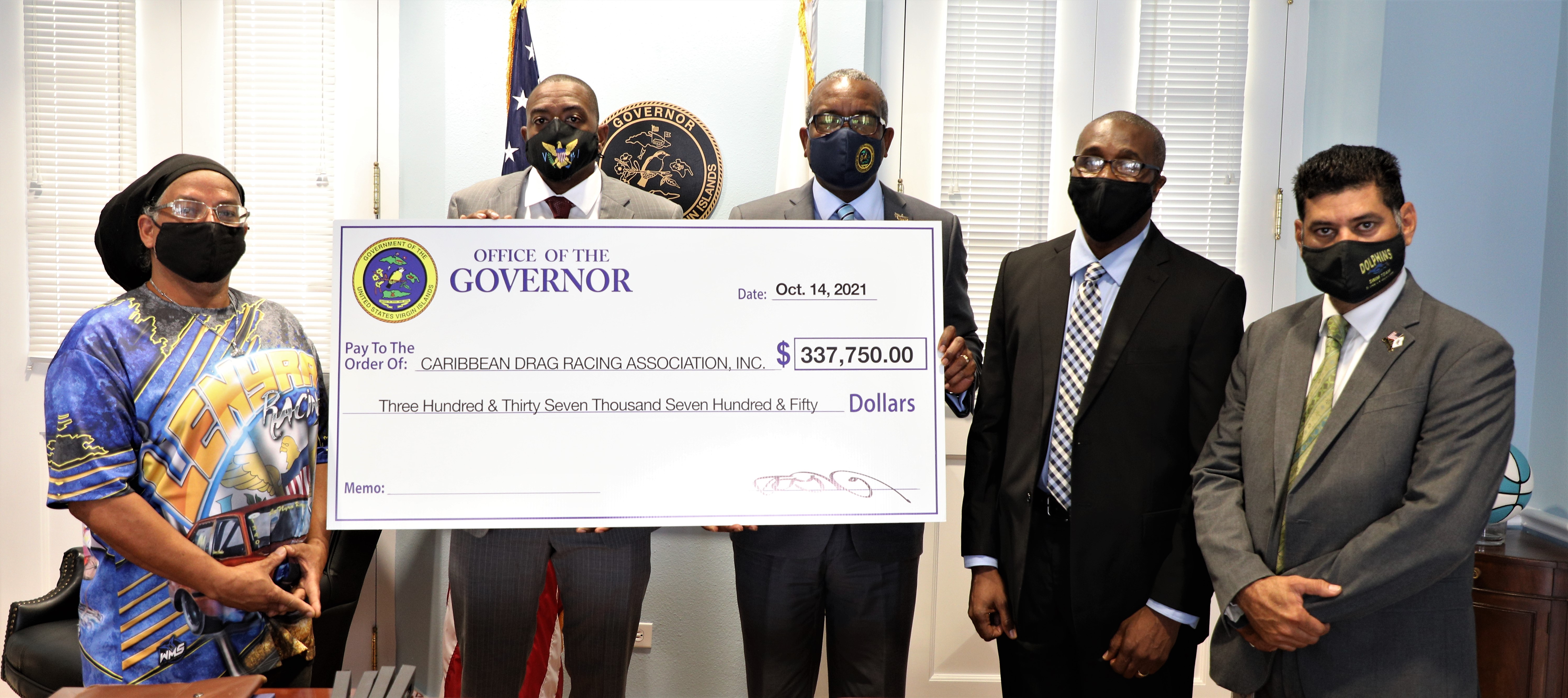 St. Croix Drag Racing Governor Bryan Presents Caribbean Drag Racing Association With $337,750 ...