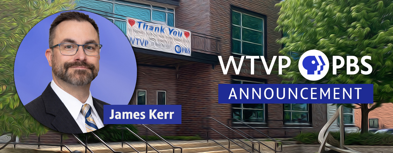 WTVP | PBS Announcement with a photo of James Kerr